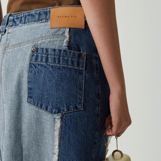  레지나표 데님 스커트 레지나 표 주나 스커트 데님 워시드 블루 - REJINA PYO