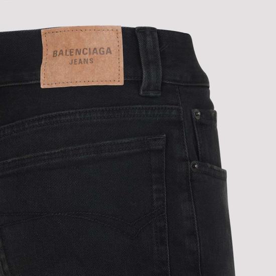  발렌시아가 스트레이트 팬츠 슬림핏 부츠컷 팬츠 블랙 그린 레드 - BALENCIAGA