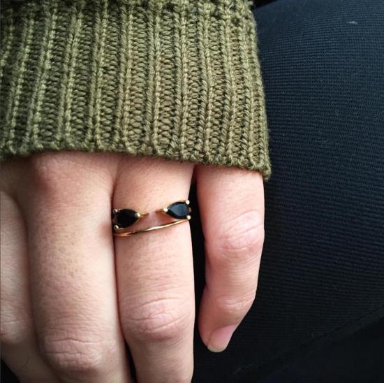  타린 토마스 반지 매디슨  옐로우 골드/황동