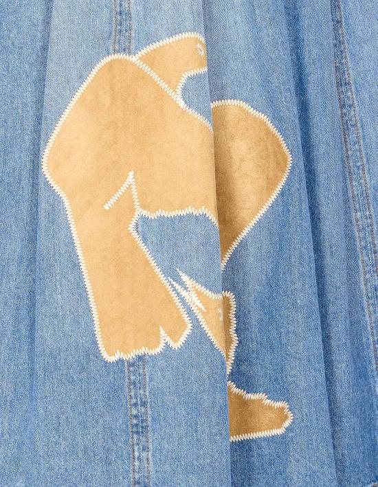  마르니 데님 스커트 미디  블루 - MARNI