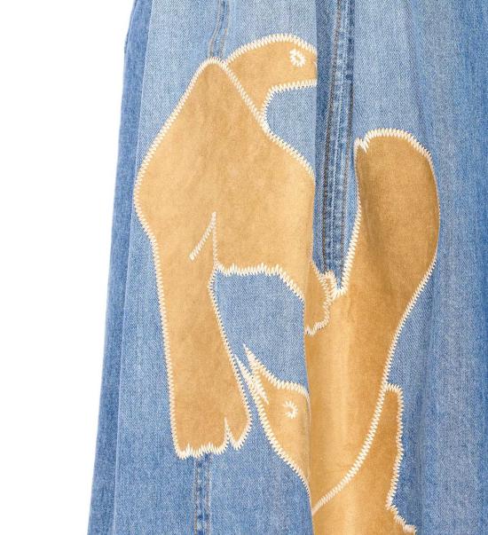  마르니 데님 스커트 미디  블루 - MARNI