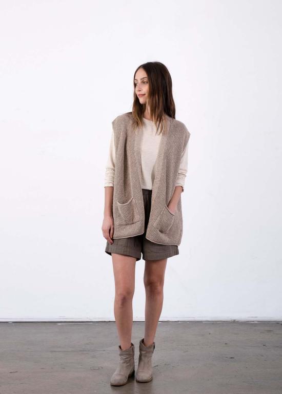  잇이즈웰 LA 가디건 잇이즈웰 L.A. 오버사이즈 슬리브리스 - IT IS WELL L.A.