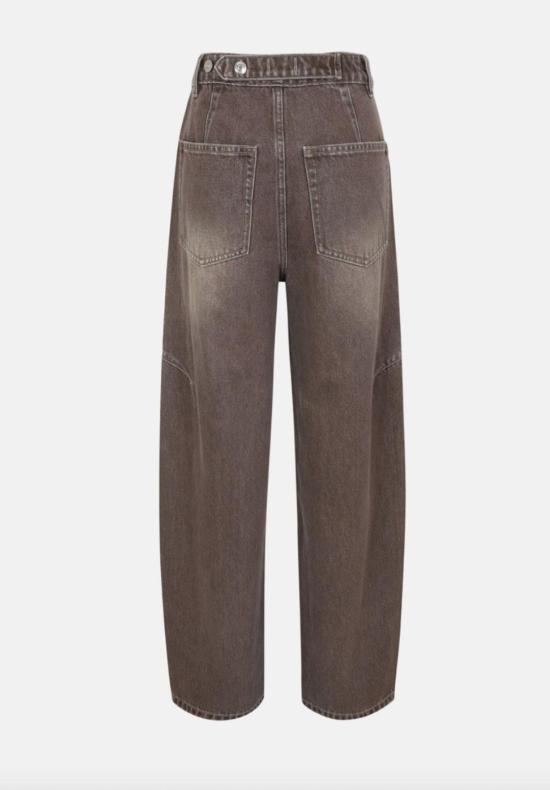  베레니스 데님 팬츠 폴로 와이드 스트레이트 진 브라운 - BERENICE