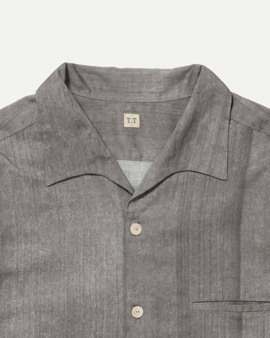  타이가 타카하시 긴팔 셔츠 타이거 타카하시 손으로 그린 스미 셔츠 Lot.108 50 S 이탈리안 칼라 셔츠 손으로 그린 스미 - TAIGA TAKAHASHI