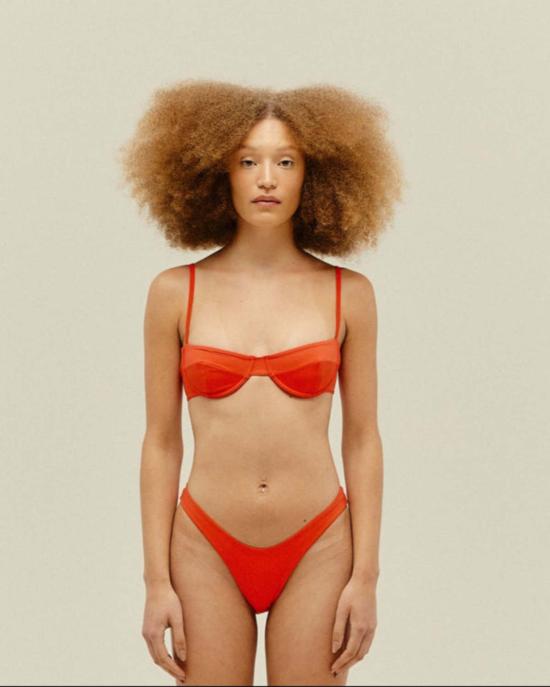  Haight 비키니 수영복 Vintage 언더와이어 비키니 탑 코랄