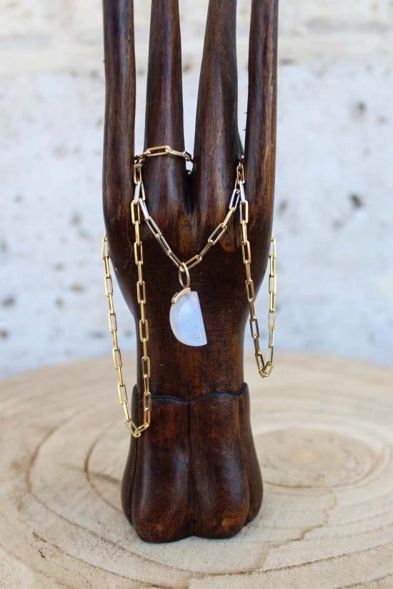  카린 루바스 목걸이/팬던트 다이아몬드 & 골드 문 펜던트 - KARIN LUVAAS