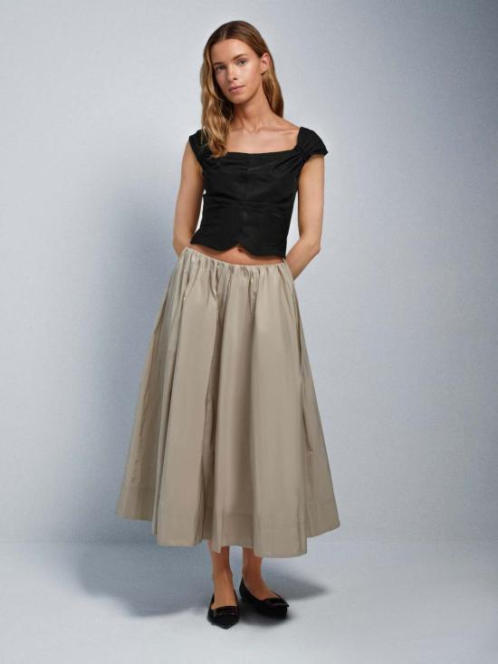  설리번 롱 스커트 타프타 스커트 - SULLIVAN