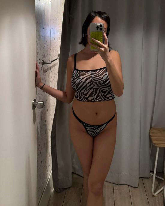  Kayleigh Peddie 민소매 티셔츠 Ava 크롭 탑 Zebra - OTHER BRANDS