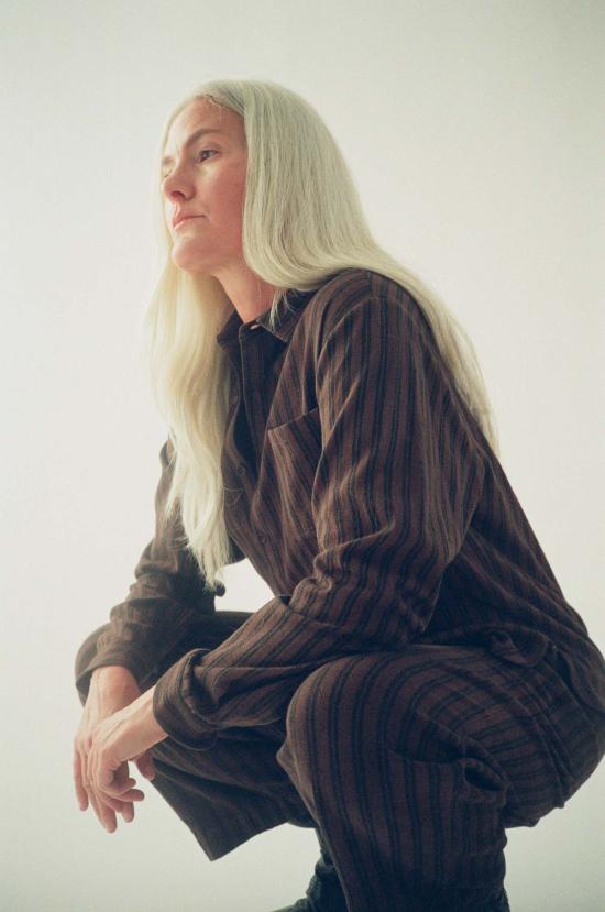  일레븐 일레븐 스트레이트 팬츠 11.11  텔 트라우저스 번트 엄버 스트라이프 - 11.11 ELEVEN ELEVEN