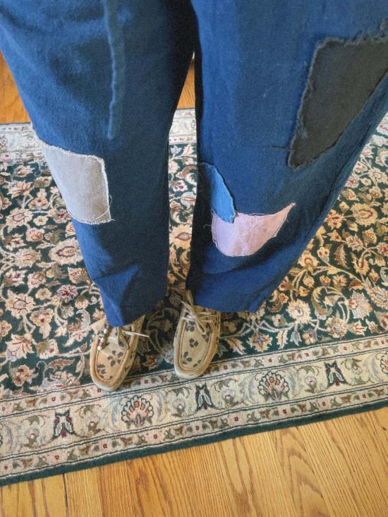  PO-EM 스트레이트 팬츠 포엠 패치드 비치콤버 타이 코튼 팬츠 - OTHER BRANDS