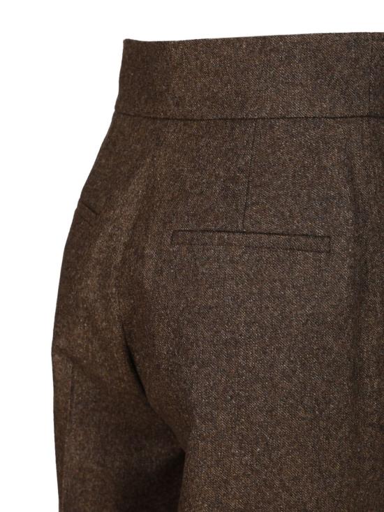  막스마라 스트레이트 팬츠 와이드 레그 팬츠 브라운 - MAX MARA