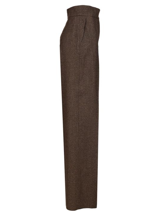  막스마라 스트레이트 팬츠 와이드 레그 팬츠 브라운 - MAX MARA