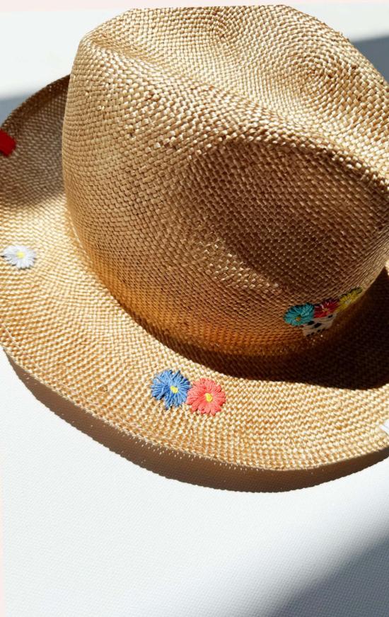  익스퀴짓 제이 모자 정교한 J 핸드 스티치