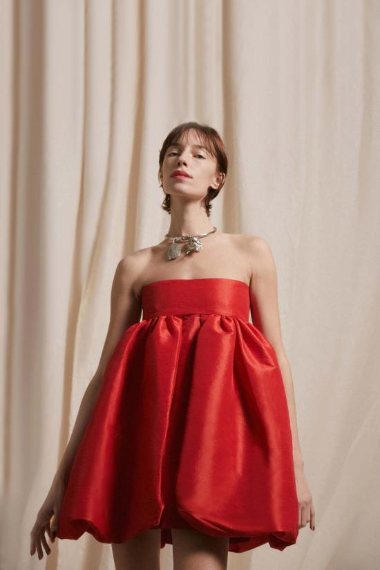  Luisa et La Luna 숏 원피스 Luisa Et La Luna 스트랩리스 버블 드레스 루즈 - OTHER BRANDS