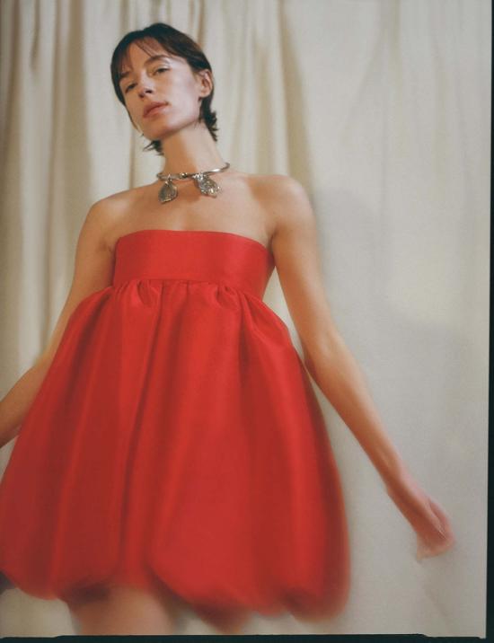  루이자 에 라 루나 숏 원피스 Luisa Et La Luna 스트랩리스 버블 드레스 루즈 - LUISA ET LA LUNA