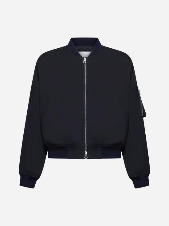  질샌더 봄버 자켓 질 샌더 나일론 패딩 봄버 재킷 (블루)