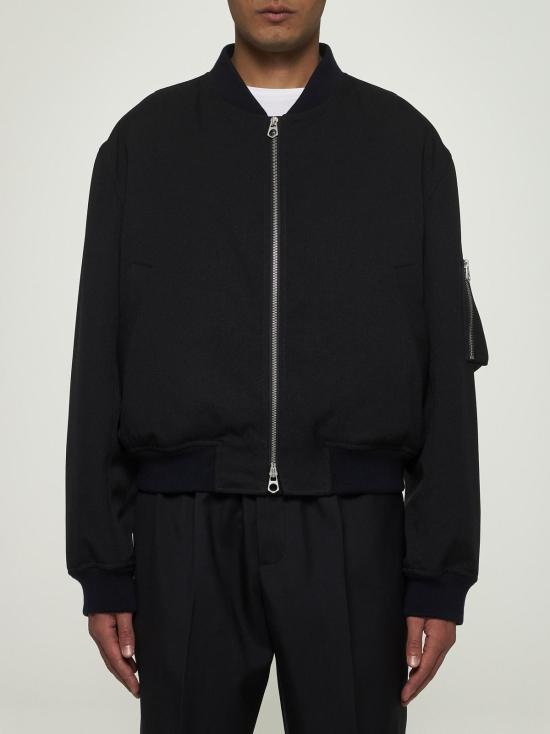  질샌더 봄버 자켓 질 샌더 나일론 패딩 봄버 재킷 (블루) - JIL SANDER