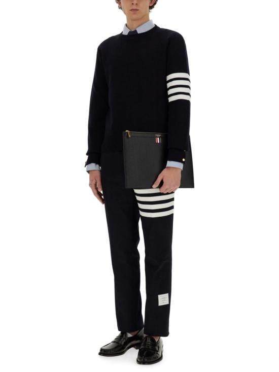  톰브라운 긴팔 셔츠 톰 브라운 코튼 옥스포드  라이트 블루 - THOM BROWNE