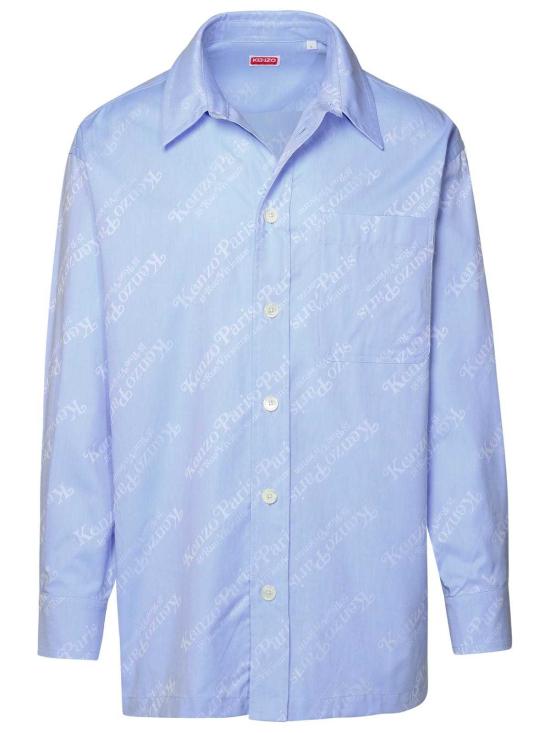  겐조 셔츠 코튼 셔츠 라이트 블루