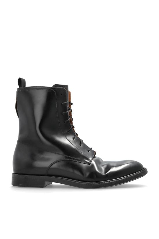  마르지엘라 부츠 메종  블랙 가죽 앵클