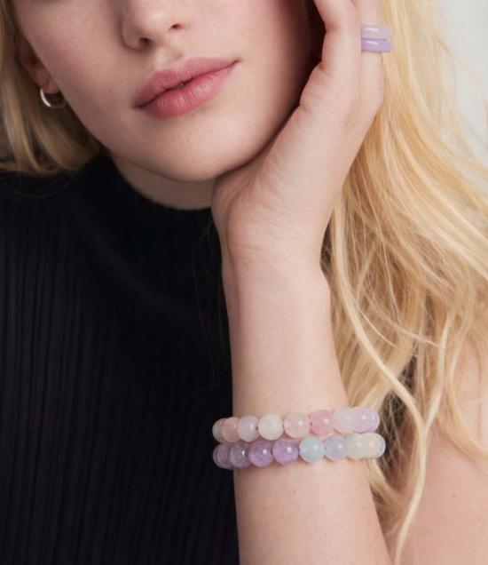  세레 팔찌 세리 빌리 비즈 장식 옥석  (보라색) - SEREE