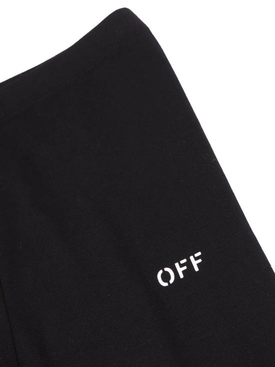  [키즈] 오프화이트 트레이닝/조거 팬츠 키즈  오프 스탬프 레깅스 블랙 - OFF WHITE