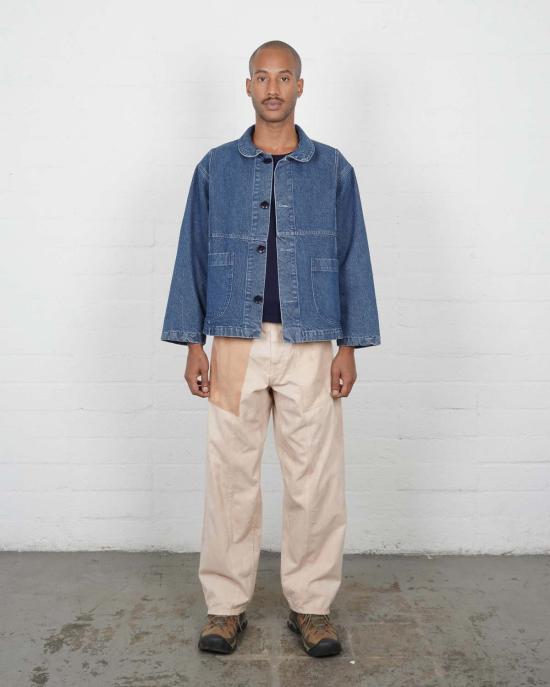  올더브라더 데님 자켓 형이 물려준 체크무늬 안감 작업복 코트 - OLDERBROTHER