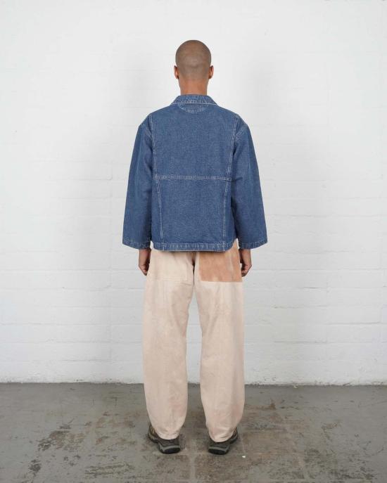  올더브라더 데님 자켓 형이 물려준 체크무늬 안감 작업복 코트 - OLDERBROTHER