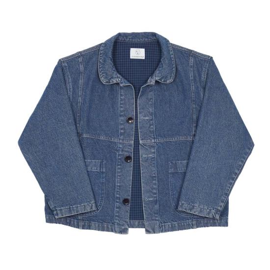  올더브라더 데님 자켓 형이 물려준 체크무늬 안감 작업복 코트