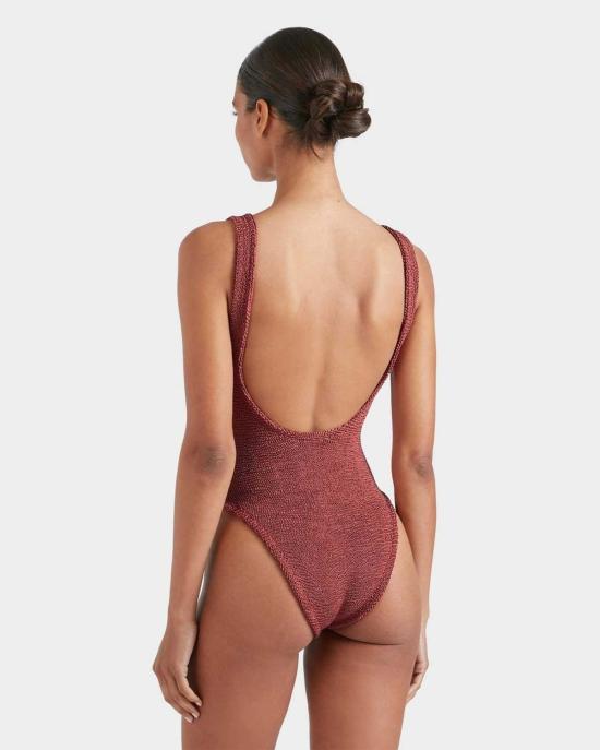  훈자 지 원피스 수영복 훈자 G 도미노 원피스 로즈우드 - HUNZA G