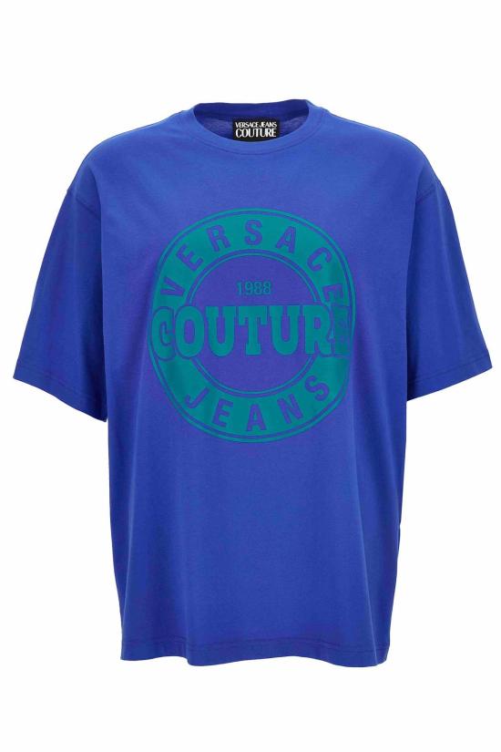  베르사체 반팔 티셔츠 진 쿠튀르 티셔츠 블루