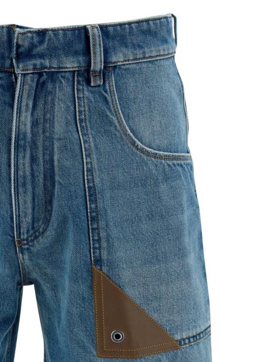  펜디 데님 숏팬츠 데님 버뮤다 쇼츠 다크 블루 - FENDI