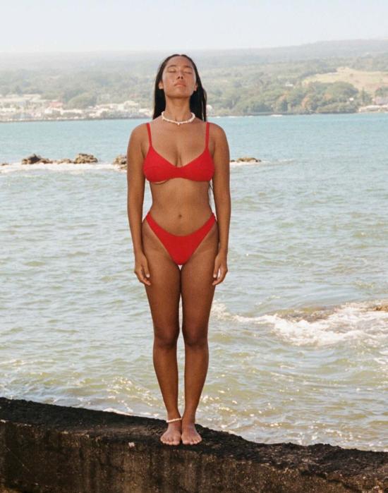  갈라마르 비키니 수영복 커브 브리프 스칼렛 - GALAMAAR