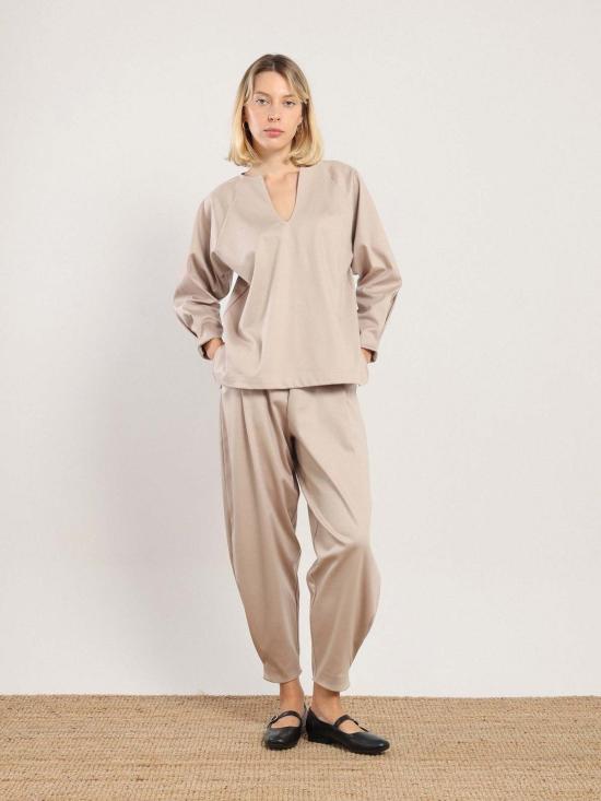  나지라 긴팔 티셔츠 비바 탑 - NAZEERAH