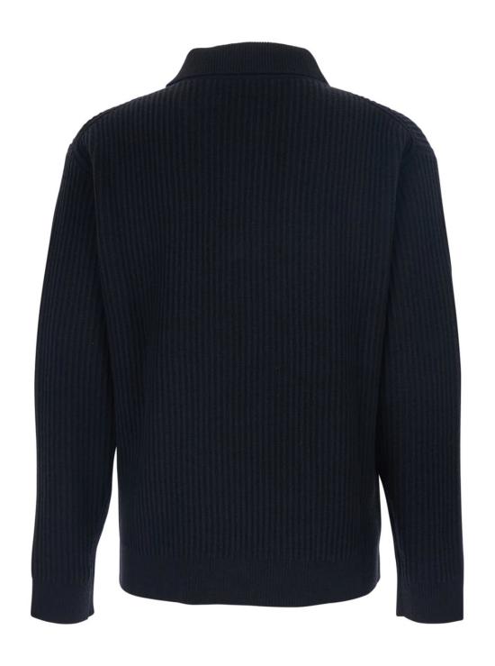  메종키츠네 스웨터 메종 키츠네 골지  (앞면 로고 패치 포함) 블랙 - MAISON KITSUNE