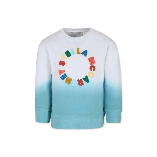  [키즈] 스텔라 맥카트니 풀오버 스텔라 매카트니 아동용 스웨트셔츠 화이트/라이트 블루