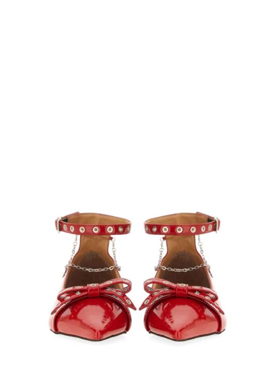  가니 플랫 슈즈 주얼 발레리나 레드 - GANNI