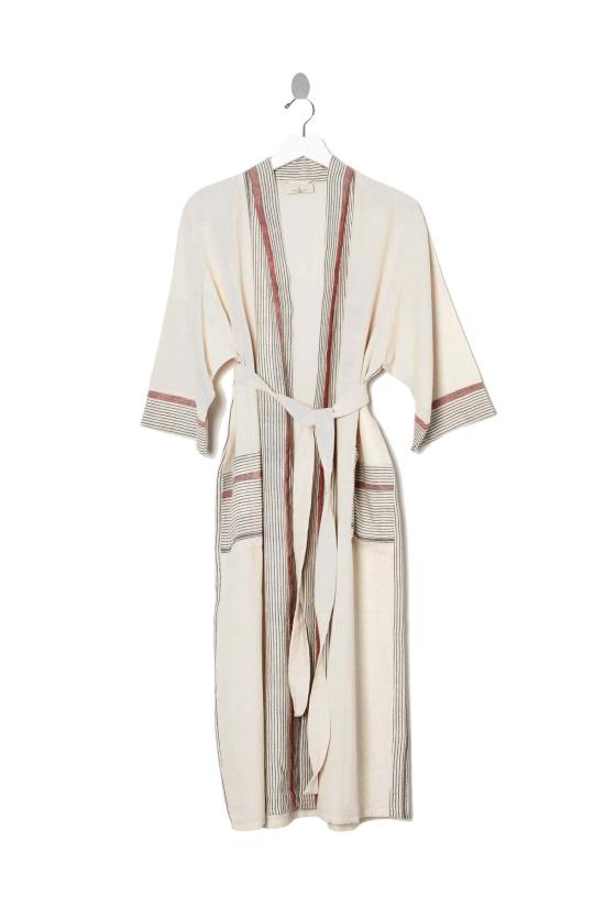  Home & Loft 라운지 웨어 홈앤로프트 아이보리 체리 트라이베카 롱 목욕가운 - HOME & LOFT