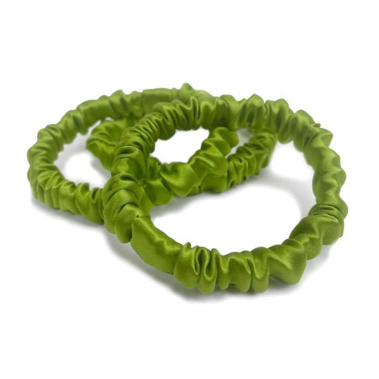  크리스텔 바라자 헤어 액세서리 페리도트 실크 헤어 타이 - KRYSTELL BARRAZA