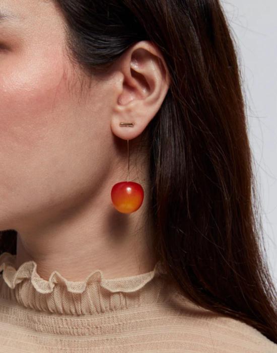  OOAK 이어링 Ooak 유리 체리 귀걸이 - OTHER BRANDS