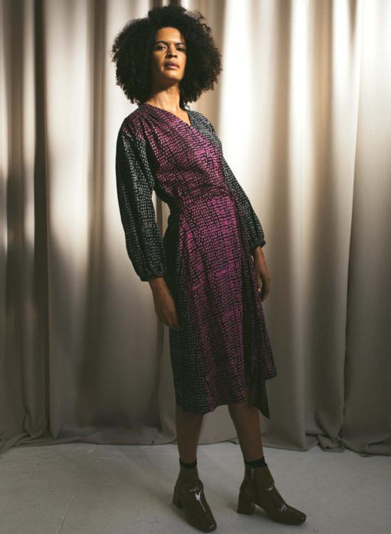  시크 콜렉티브 롱 원피스 Seek Collective Malika 드레스 나뭇잎 프린트