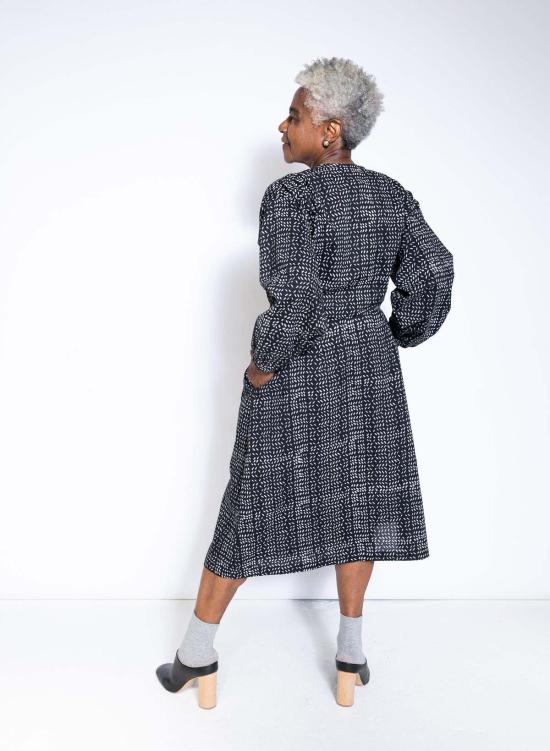  시크 콜렉티브 롱 원피스 Seek Collective Malika 드레스 나뭇잎 프린트 - SEEK COLLECTIVE