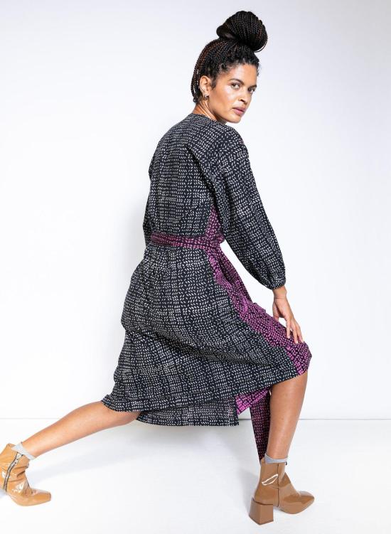  시크 콜렉티브 롱 원피스 Seek Collective Malika 드레스 나뭇잎 프린트 - SEEK COLLECTIVE