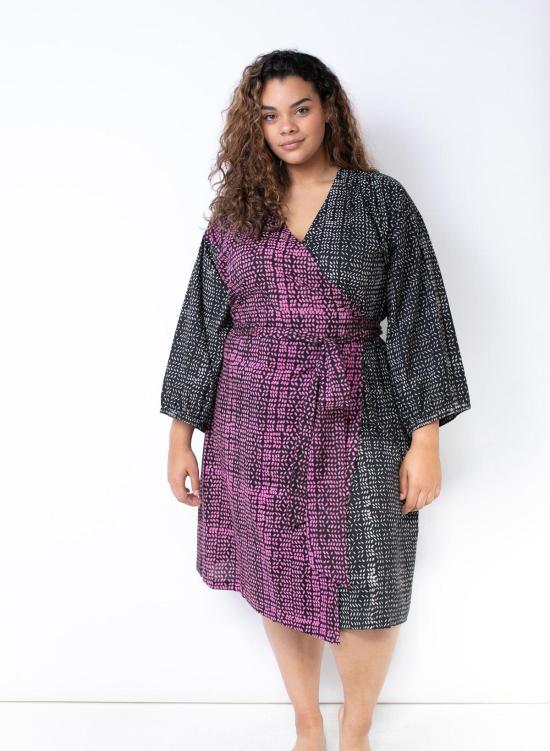  시크 콜렉티브 롱 원피스 Seek Collective Malika 드레스 나뭇잎 프린트 - SEEK COLLECTIVE