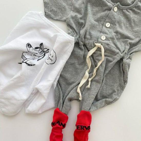  [키즈] Amore 오버롤 키즈 아모레 말랑 점프수트 그레이 - OTHER BRANDS