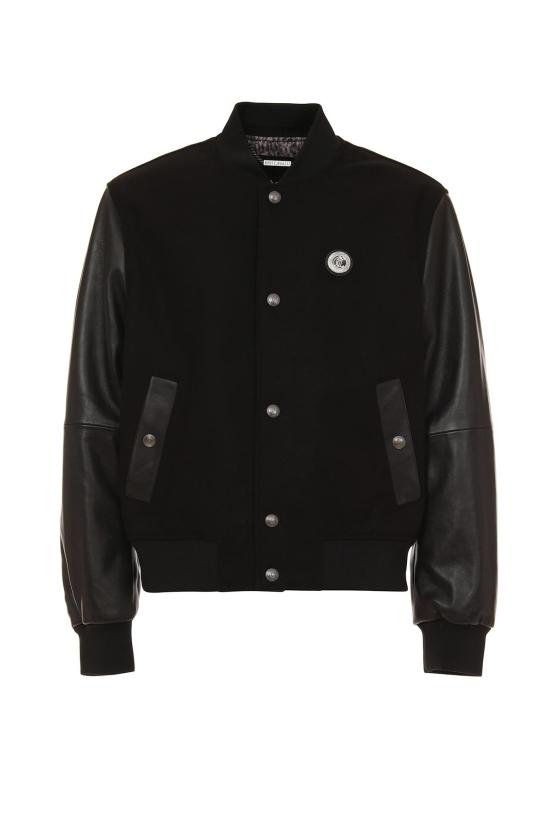  로베르토 카발리 봄버 자켓 블랙 가죽 봄버 재킷 (저스트 카발리 블랙)