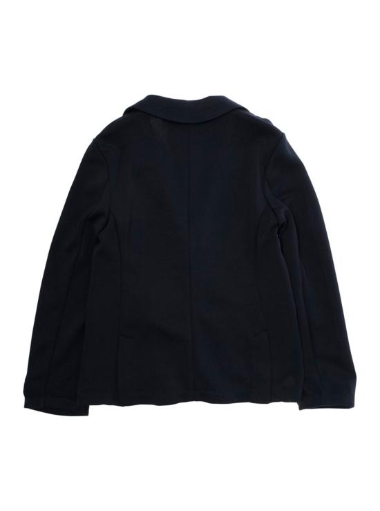  [키즈] 엠포리오 아르마니 자켓 아동용 싱글 브레스트 재킷 (노치드 리버스 및 로고 패치 포함, 블루 색상) - EMPORIO ARMANI