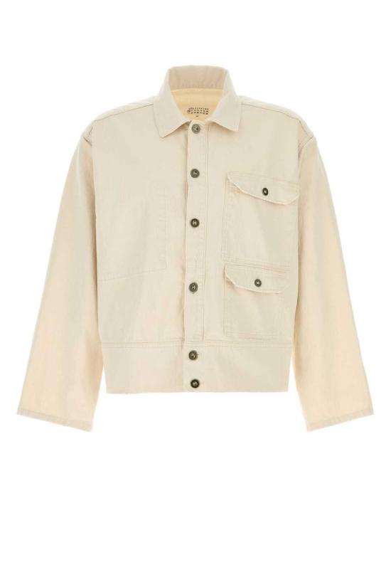  마르지엘라 데님 자켓 Maison Margiela 멜란지 샌드 데님 재킷 Ecru