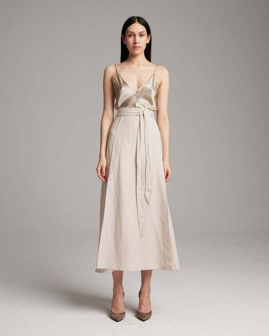  보즈 미디 스커트 Voz 버터플라이 랩 스커트 멀티 - VOZ