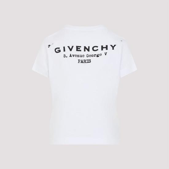  지방시 반팔 티셔츠 티셔츠 화이트 - GIVENCHY
